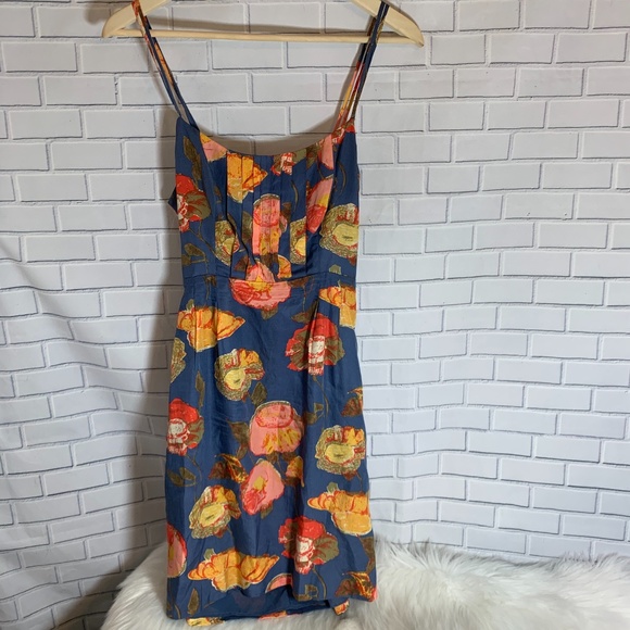 Anthropologie Dresses & Skirts - Anthro Maeve Peony Blue Floral Slip Dress Size 4